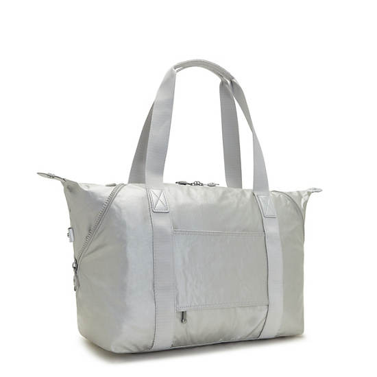 Sacs Fourre Tout Kipling Art Medium Metallic Argent | FR 1759UZ